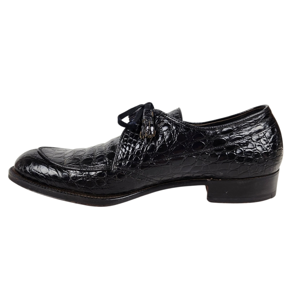 Edwin Clapp Vintage 40's Genuine Alligator Split Toe Bluchers Mens Size 10 AAA - Picture 4 of 14